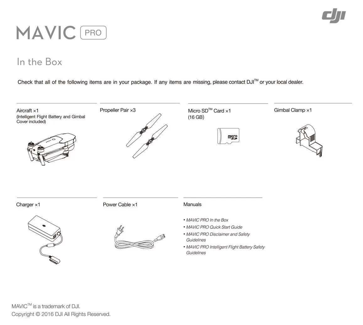 dji mavic pro no remote whats uncluded unboxing