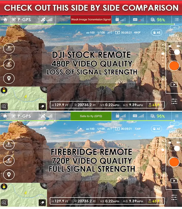 Phantom 4 Range Extender Remote Comparison 